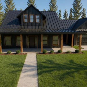 Ferme moderne de 1 323 pieds carrés, 2 chambres et 2 salles de bain avec garage pour 2 voitures