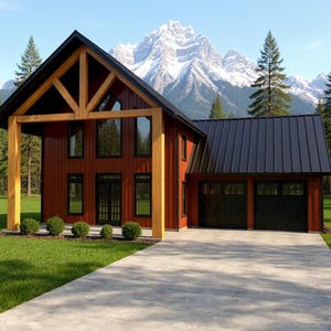 Barndominium Floor Plan: 4 Bed, 3 Bath with Bonus Room (PDF Download)