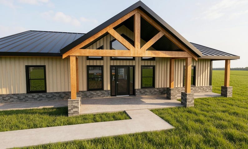 Modern Farm House: 2,000 Sqft - 3 Beds-2bath-office-3 Car Garage - Etsy