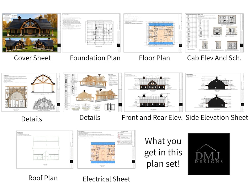 Modern Gambrel Barndominium Plan: 2,400 (living) Sqft-4 Bed- 2.5 Bath-Office (Updated) image 10