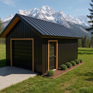 3,6 m x 5,6 m - Byggnad av skjul/verkstad (ingen grund - golv med träram)