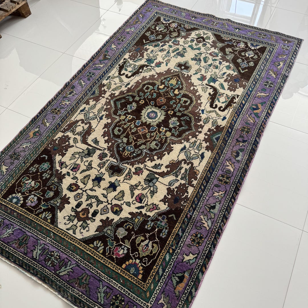 YUMMY vintage　トルコ　ヴィンテージラグ　ブラウン　パープル il_1080xN.7358615459_s3ya.jpg