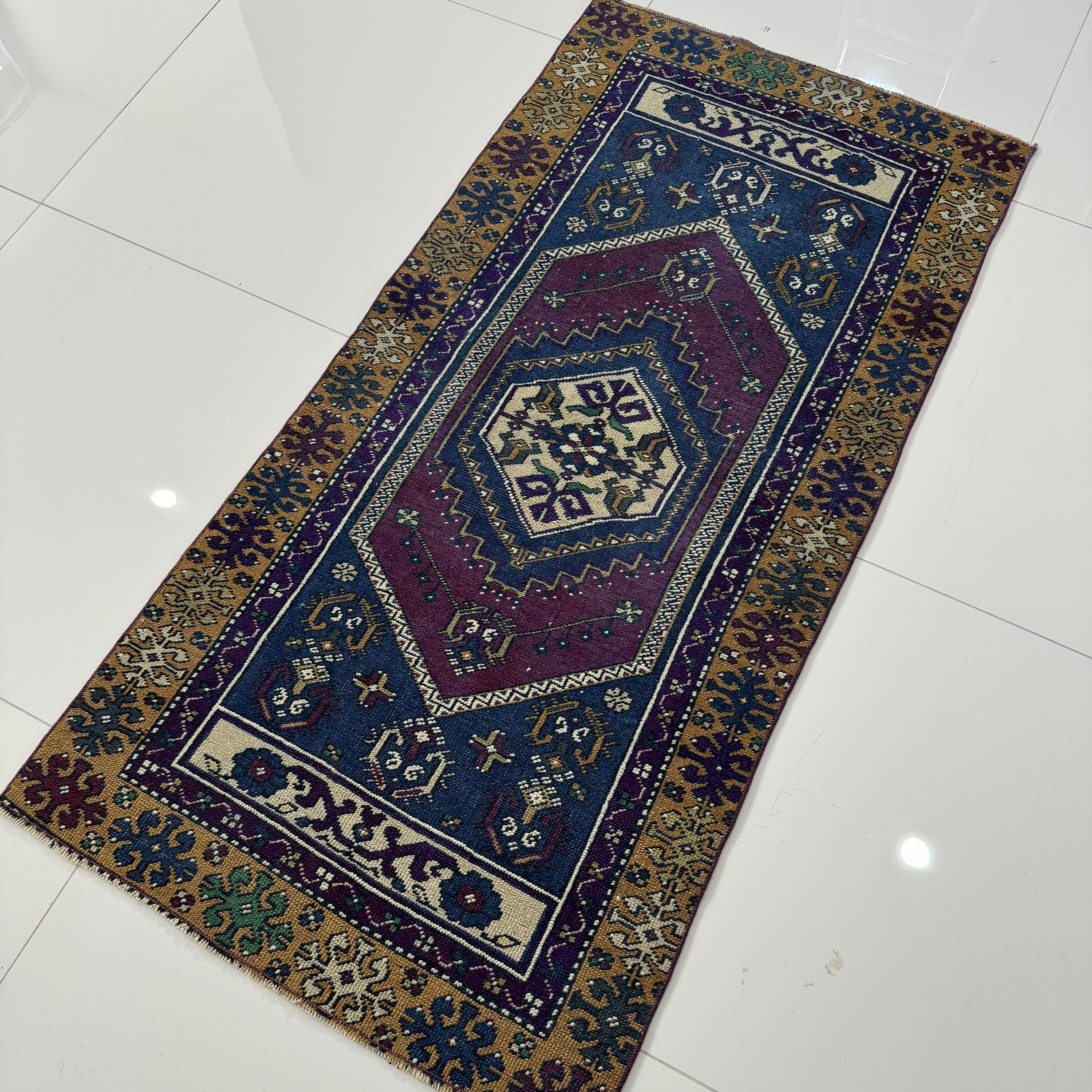 ライトグレー54×199ブラック　キャラメル　ランナー　トルコヴィンテージラグ ライトグレー54×199ブラック キャラメル ランナー トルコ