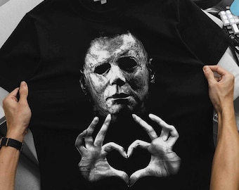 90s Horror Movie Shirt, Michael Heart Hands Shirt, Funny Halloween Shirt, Horror Movie Shirt, Horror Character, Scary Movie, Horror Shirt