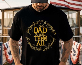 One Dad To Rule Them All Shirt, Funny Fantasy Dad Tee, Nerdy Father Gift, Epic Dad T Shirt, Gamer Dad Shirt, Father’s Day Gift