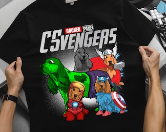 Marvel Avengers Cocker Spaniel CSvengers shirt, Cocker Spaniel Dog Tee, Cocker Spaniel Gift, Cocker Spaniel Mom, Cocker Spaniel Dad