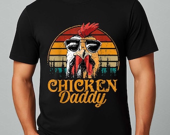 Chicken Daddy Shirt, Vintage Poultry Farmer Tee, Funny Father’s Day Gift for Chicken Dad, Rooster Hen Lover Shirt, Farm Life Dad T-Shirt