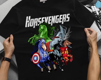 Marvel Avengers Horse Horsevengers shirt, Horse Shirt, Horse gifts women, Horse Lover Gift, Horse Shirts men, Riding ring tee, Super Hero