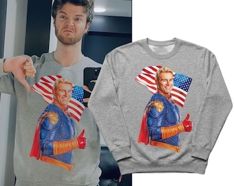 Funny Homelander Prisoner Sweatshirt - Front Design, Patriotic USA Flag The Boys Inspired Shirt, Superhero Gift for Fans American Hero Shirt