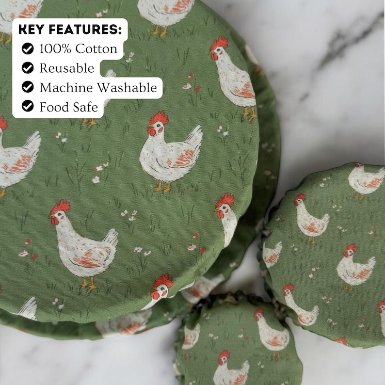 Chickens Jar & Bowl Covers (4 Pack) image 7
