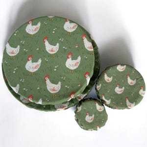 Chickens Jar & Bowl Covers (4 Pack) image 1