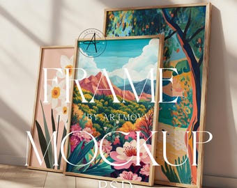 Vertical Frame Mockup Set: Sunlight PSD (Digital Download)