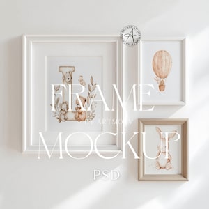 3 Frame Mockup, Gallery Wall Mockup, Poster Mockup, Boho Mockup, Vintage Frame Mockup, Mockup Frame, Modern Frame Mock up, Poster Mockup PSD