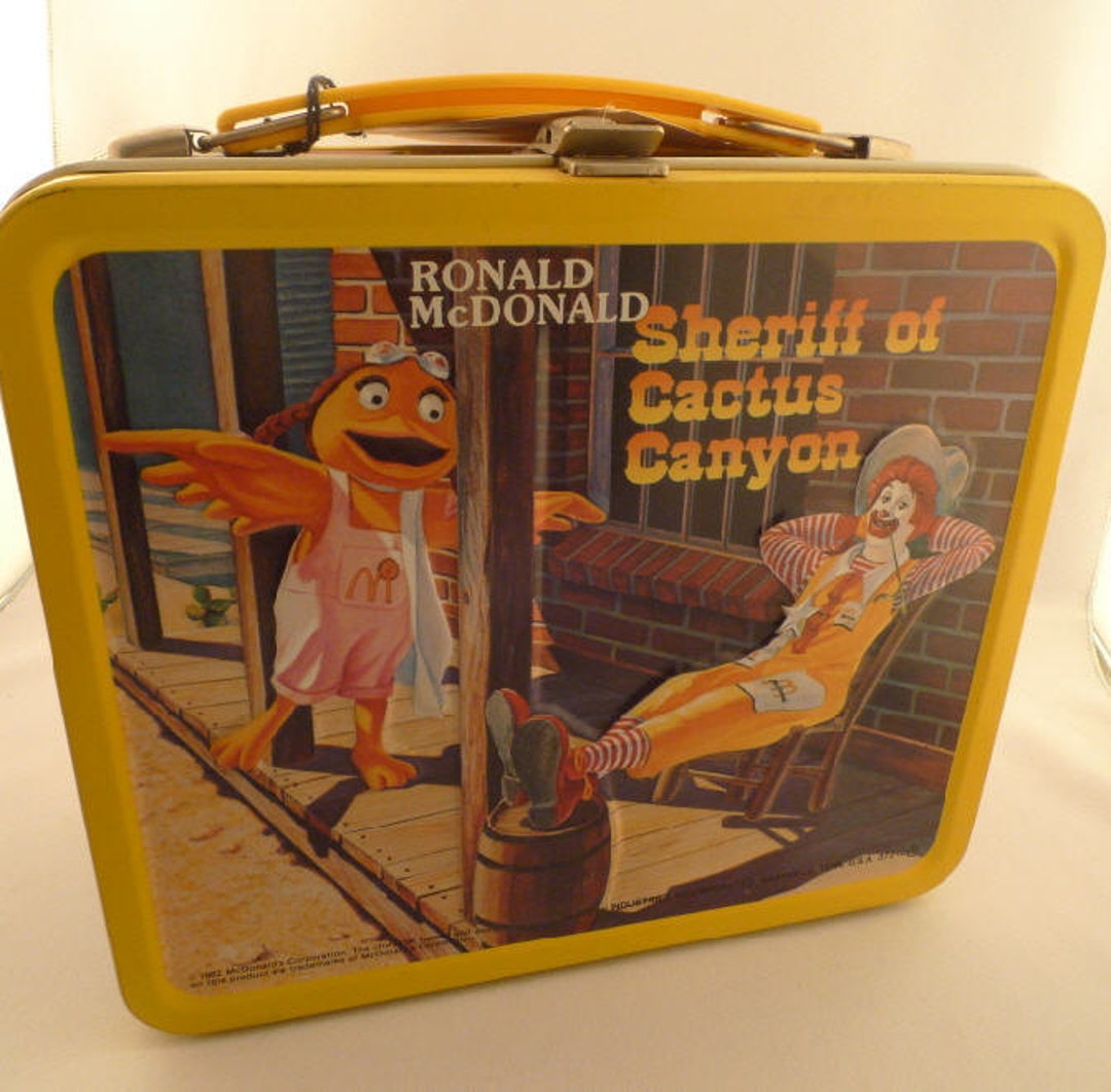 Vintage Mcdonalds Metal Lunchbox and Thermos 1982 Lunch Box 