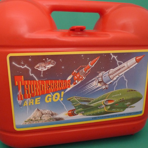 1993 Thunderbirds Plastic Lunch Box With Thermos