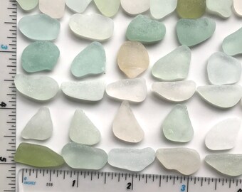 56 Sea Glass Drops Natural Surf Tumbled Beach Glass Art Mosaic and Craft Supplies Souvenir Display Home Accent Crafting Supply Mixed Colours