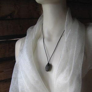 Natural Surf Tumbled Fossil Pendant Necklace image 4