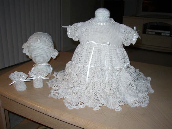 irish crochet christening gown patterns