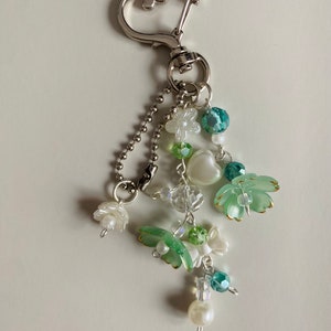 Lily of the Valley Heart Keychain - Etsy