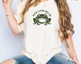 Comfort Colors Rage Frog Meme Shirt, Sarcastic Humor