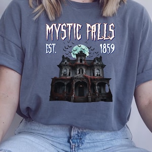 Mystic Falls Virginia Shirt, Vampire Town Shirt, Haunted House T-Shirt, Fall Gildan Unisex Shirt, Vampire Diares, Salvatore Brothers Shirt