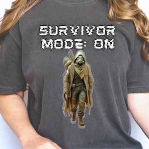 Personalized Post Apocalyptic Survival Tee, Doomsday Dystopian T-Shirt, Zombie Apocalpyse Shirt, Wasteland Wanderer Tee, Survivor Mode Shirt