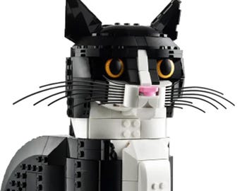 3D Gedruckte Schwarze Schnurrhaare für LEGO® Cat 21349 & 21376: Snap-In Zubehör