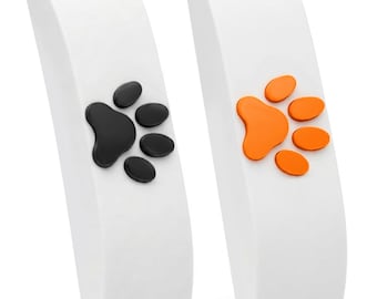 Custom Halsband Zubehör Kompatibel mit LEGO Tuxedo Cat und Orange Cats - 3D gedrucktes Halsband mit Pfotenabdruck