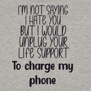 Unplug You for Power Hoodie - Savage Sarcastic Quote - Dark Humor Hoodie - Petty Rebel Fit