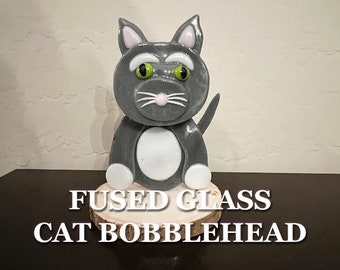 Fused Glass Cat Bobblehead Pattern