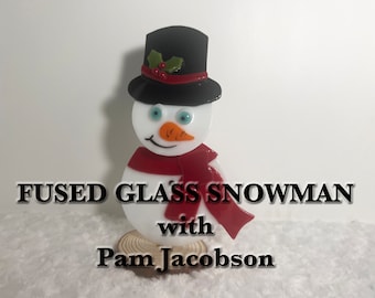 Fused Glass Snowman Bobblehead Pattern