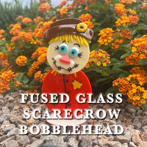 Smält glas fågelskrämma Bobblehead mönster