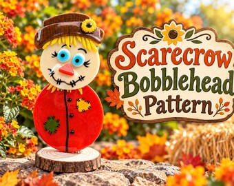 Fused Glass Scarecrow Bobblehead Pattern