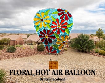 Floral Hot Air Balloon Pattern for Fused Glass