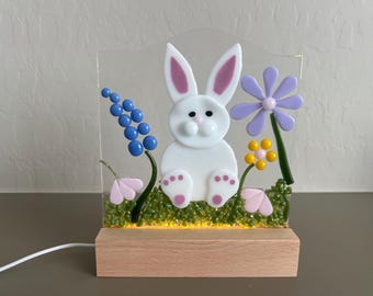 Blossoms and Bunny Kisses - with Light-up Stand