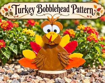 Fused Glass Turkey Bobblehead Pattern