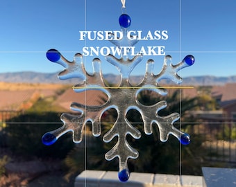 Fused Glass Snowflake Pattern