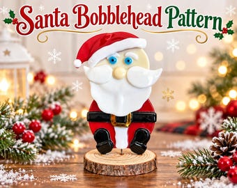 Fused Glass Santa Bobblehead Pattern