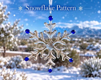 Fused Glass Snowflake Pattern