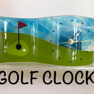 Golf Clock Fused Glass Pattern