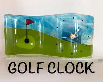 Golf Clock Fused Glass Pattern