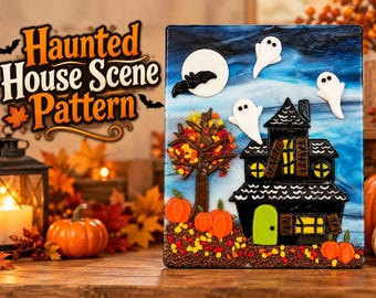 Haunted House Fused Glass Pattern