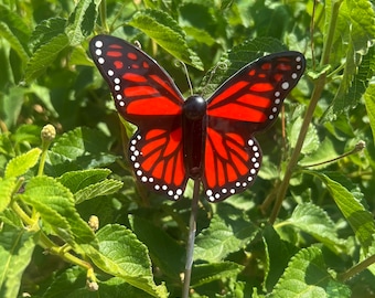 Fused Glass Butterfly Garden Stake