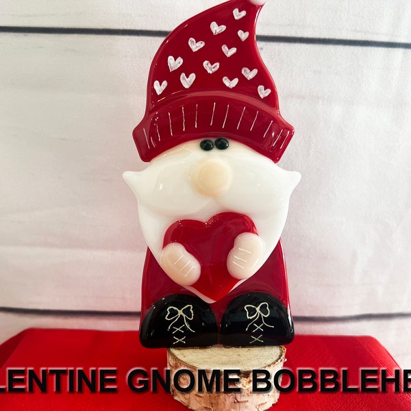Valentine Gnome Bobblehead Pattern for Fused Glass