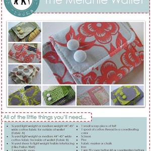 Melanie Wallet Clutch PDF Sewing Pattern Instant Download image 5