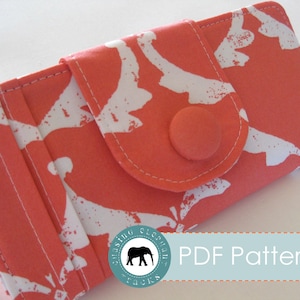 Penelope Wallet Checkbook Sewing Pattern PDF (Instant Download)