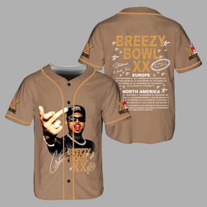 Chris Brown Tour Jersey, Breezy Bowl Baseball Jersey, Chris Brown Shirt, Breezy Bowl XX 2025 Shirt, Chris Brown Fan Tee, Breezy Bowl Tee