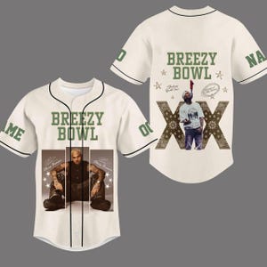 Custom Chris Brown Breezy Bowl XX 2025 Tour Jersey, Personalized Breezy Bowl Baseball Jersey, Chris Brown Fan Shirt, Chris Brown Graphic Tee