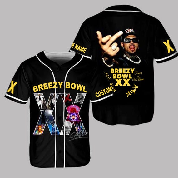 Chris Brown Tour Jersey, Breezy Bowl Baseball Jersey, Breezy Bowl XX 2025 Shirt, Chris Brown Fan Tee, Breezy Bowl Tee, Chris Brown Shirt