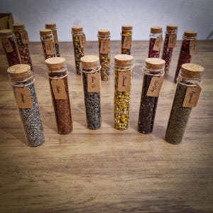 Loose Leaf Tea Sampler: 7 Herbal Flavors in Serving Tubes